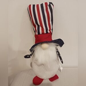 3 for 26 - Patriotic Red White & Blue Plush Gnome Decor